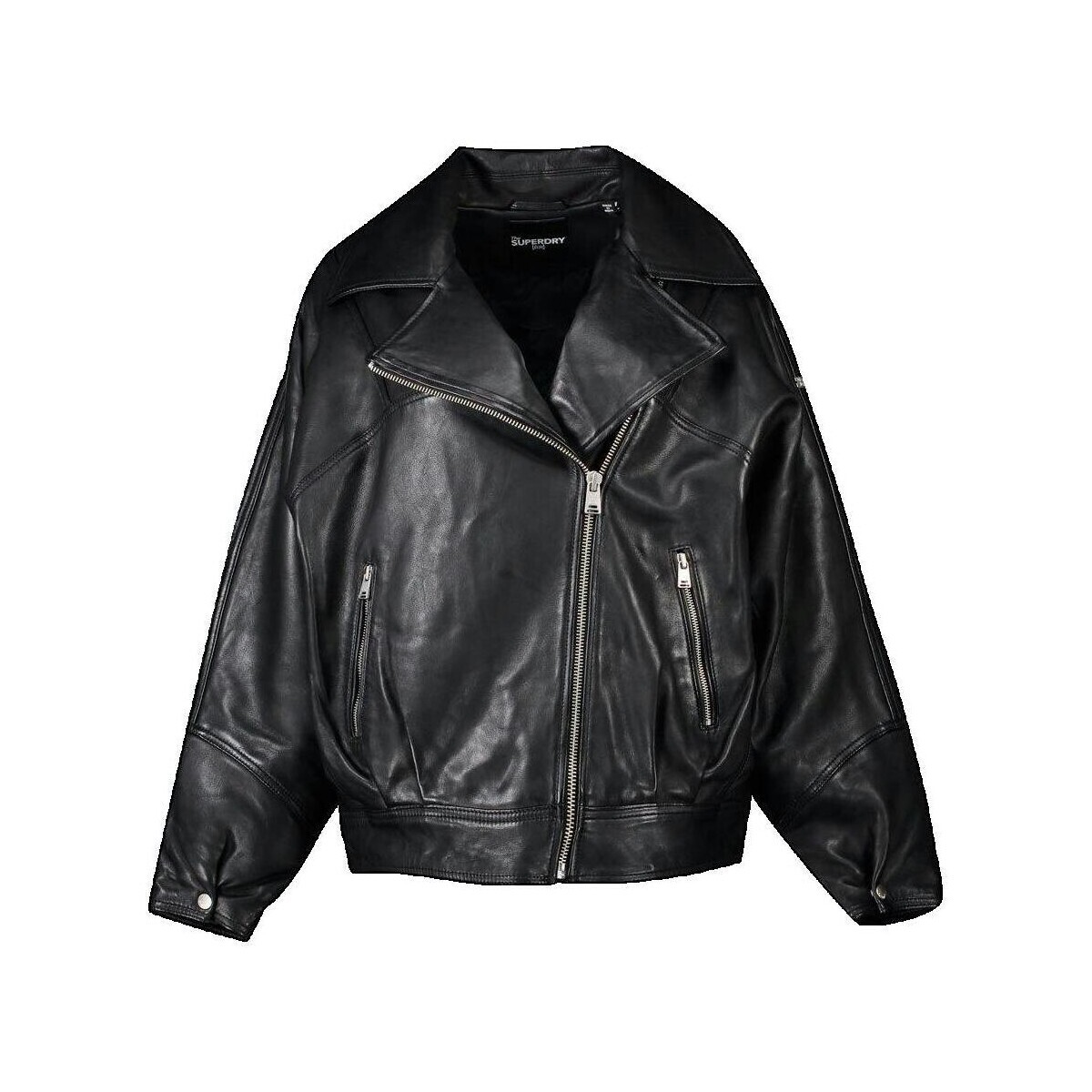 Superdry  Veste  Edit Hybrid en cuir  Hnědá
