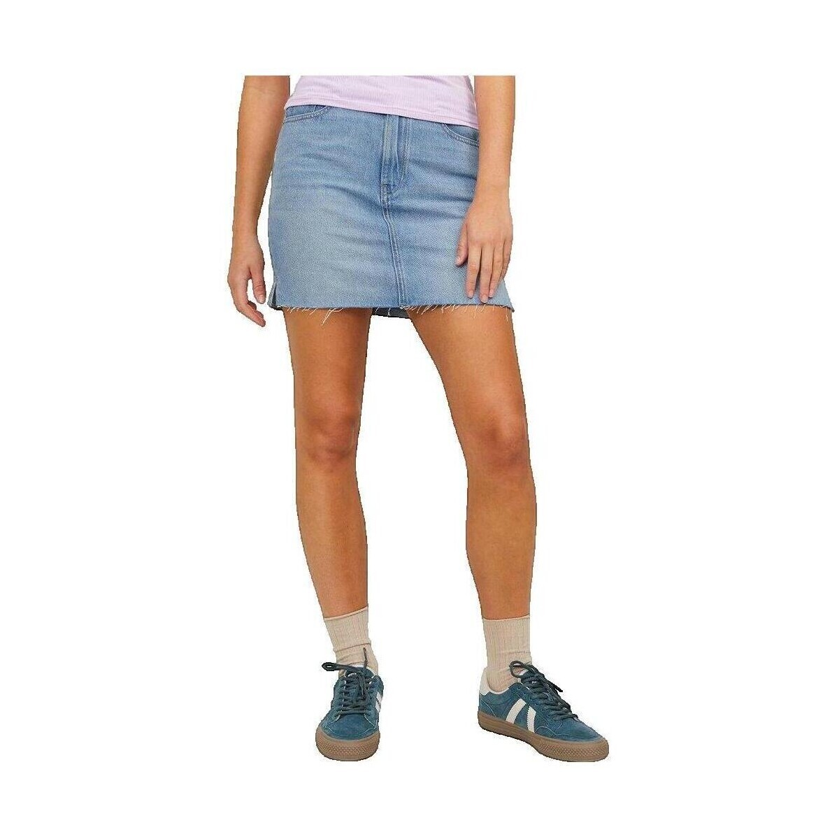 Jack & Jones  Jupe  en denim stonewash bleu  Modrá