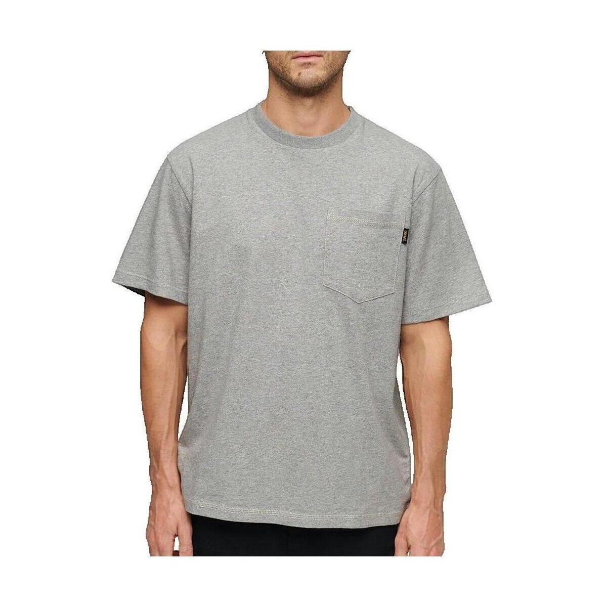 Superdry  T-shirt  Contrast Stitch Pocket gris  Šedá