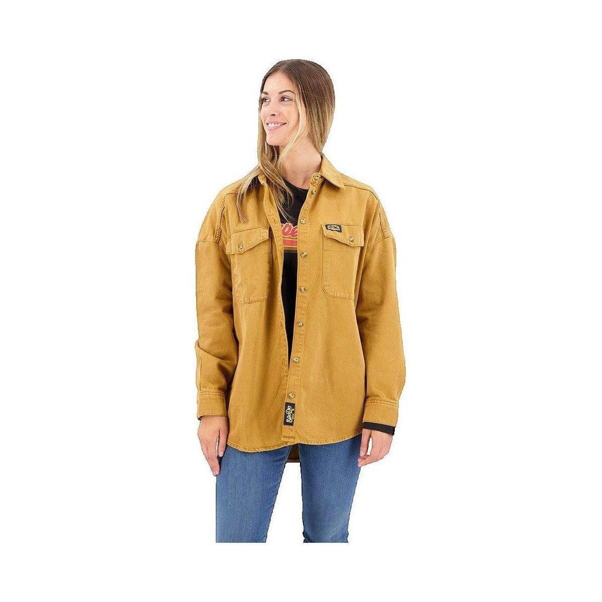 Superdry  Chemise  Overshirt Denim  Hnědá
