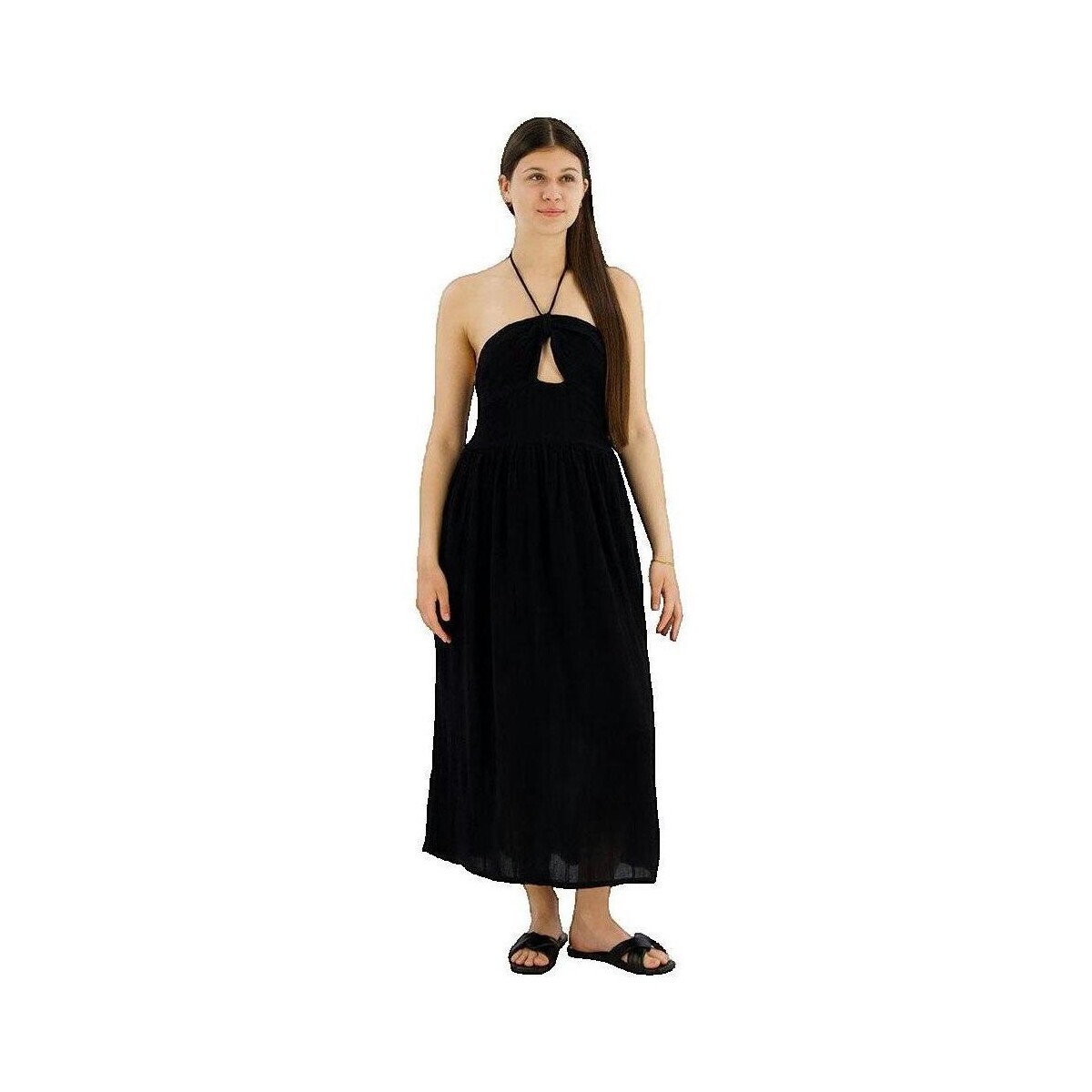 Superdry  Robe midi sans manches  Cut Out  Černá