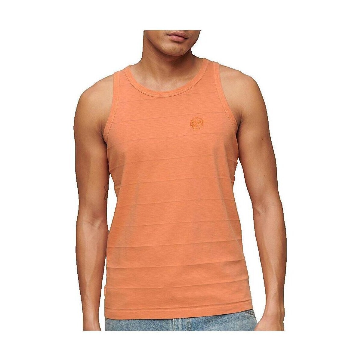 Superdry  Débardeur  Vintage Texture sans manches slim fit orange  Oranžová