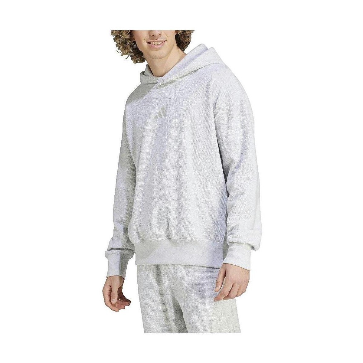 adidas  Sweat à capuche  gris confortable en boucle de terry  Šedá