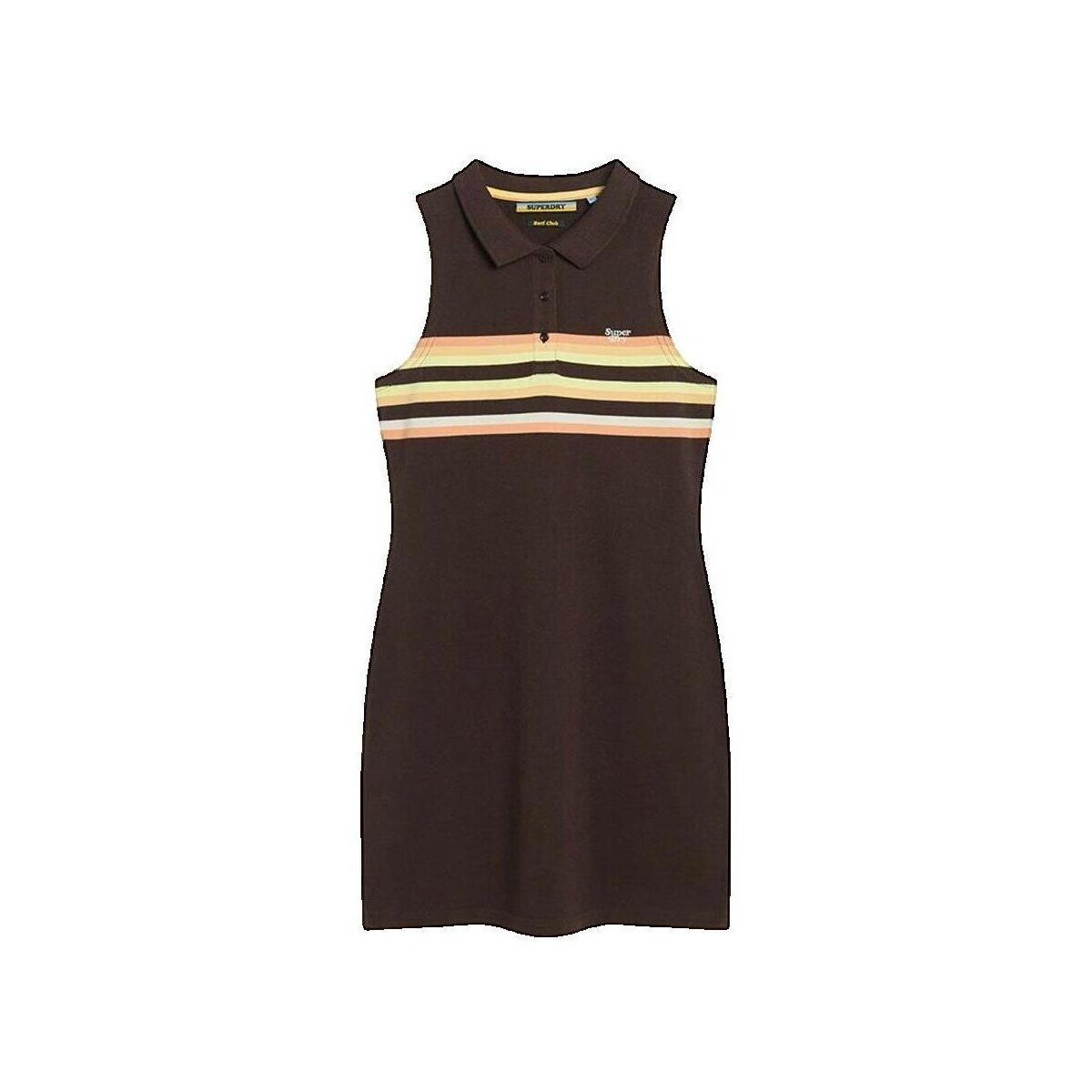 Superdry  Robe  Mini-robe Polo sans manches  Hnědá