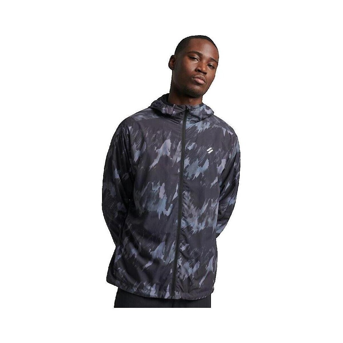 Superdry  Veste imperméable  Run Jacket  Šedá