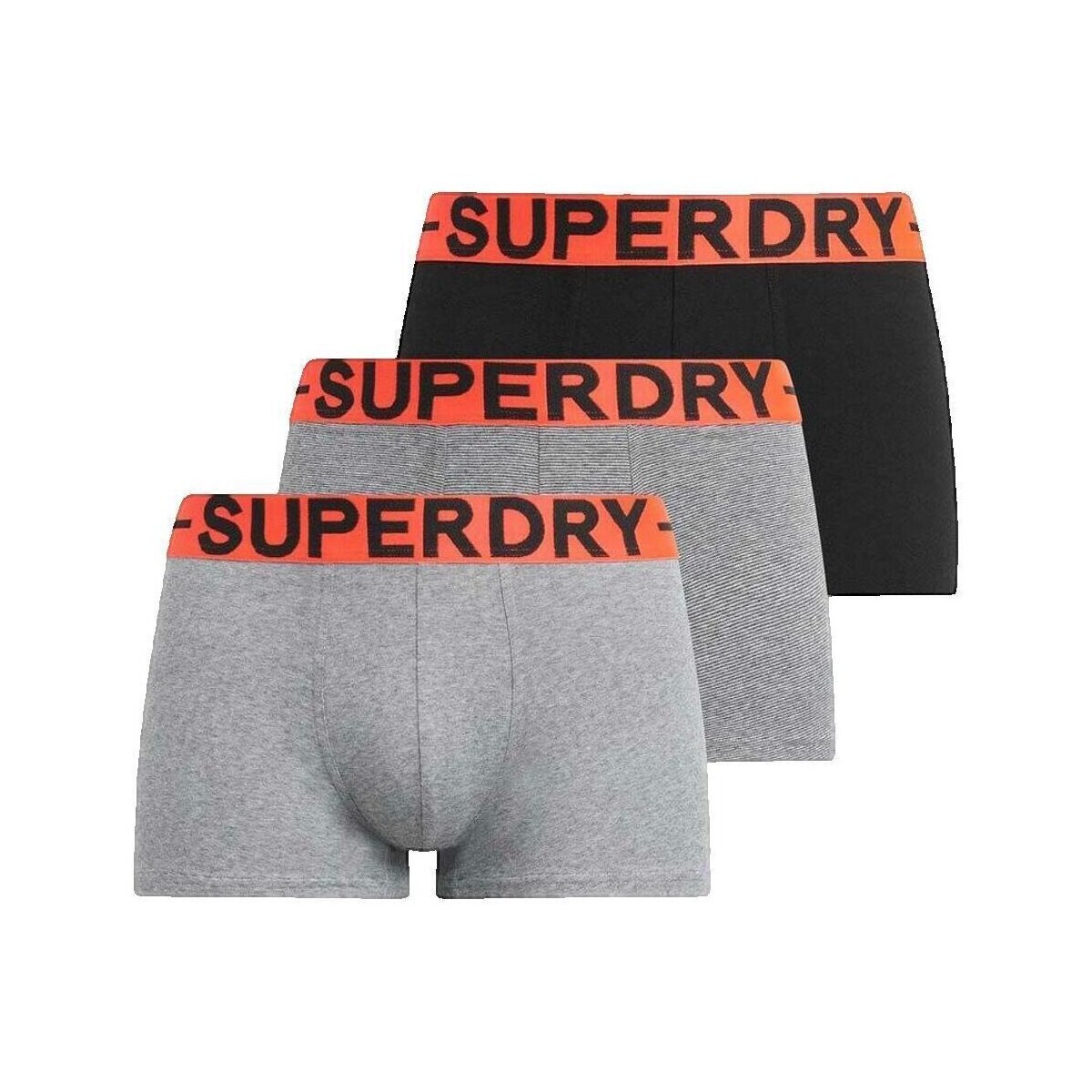 Superdry  Boxers  lot de 3 coupe classique noir  Černá