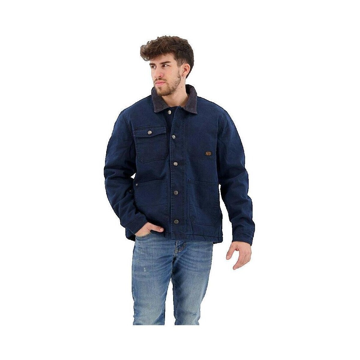 Superdry  Veste en jean  Workwear Ranch bleu marine  Modrá