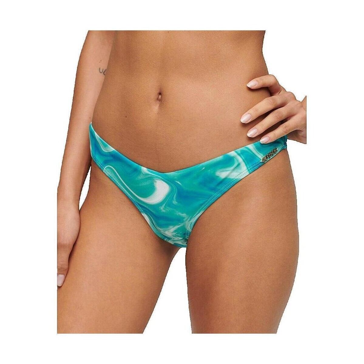 Superdry  Bas de bikini  imprimé Cheeky  Modrá