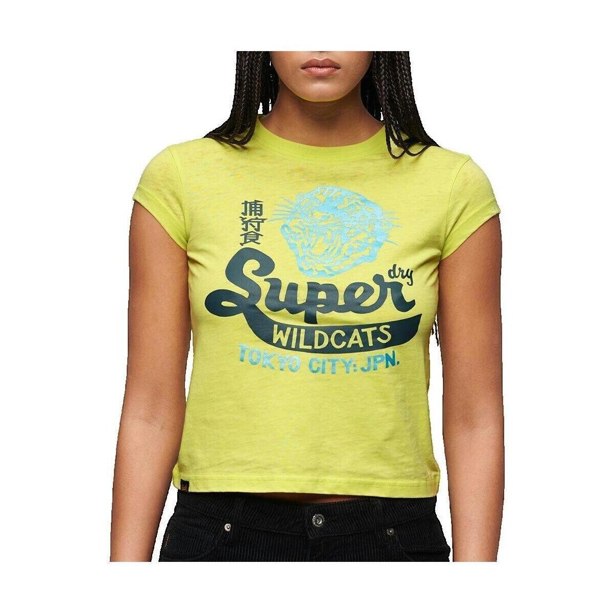 Superdry  T-shirt  Varsity Burnout à manches courtes  Žlutá