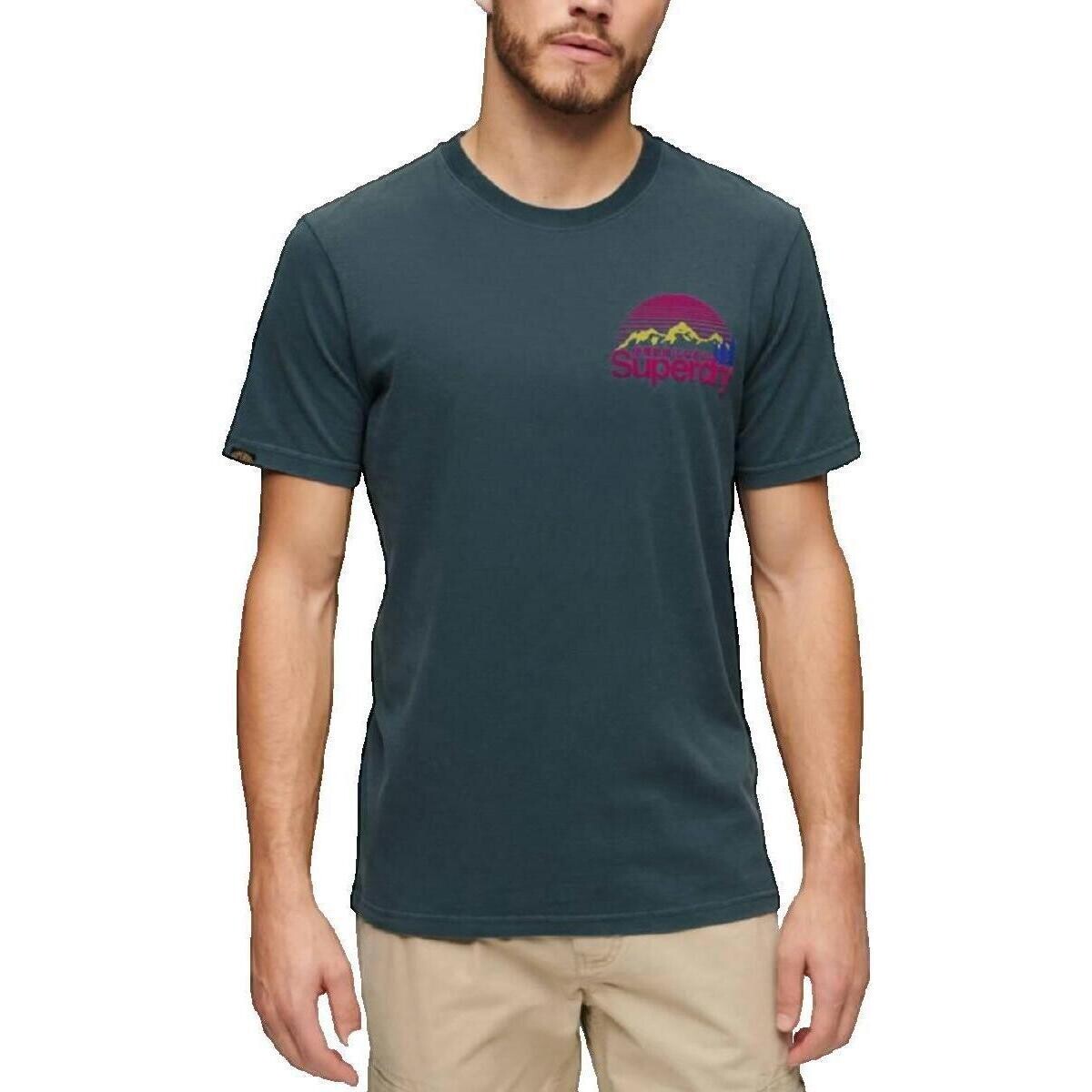 Superdry  T-shirt  Great Outdoor Chest Graphic  Modrá