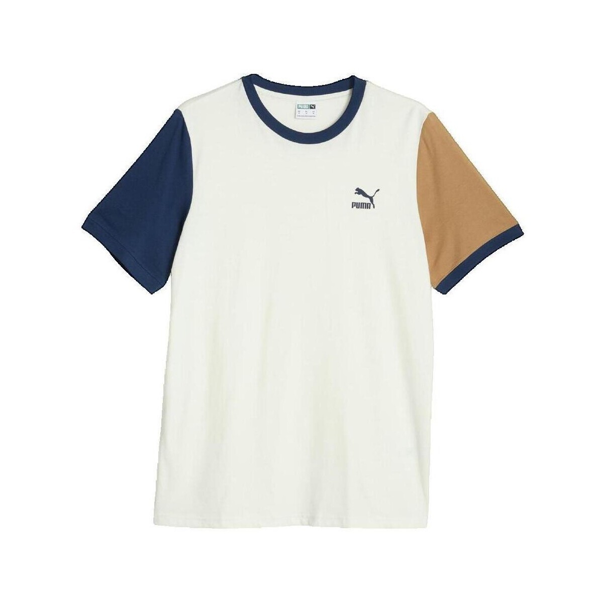 Puma  T-shirt  Classics Block Blanc  Bílá