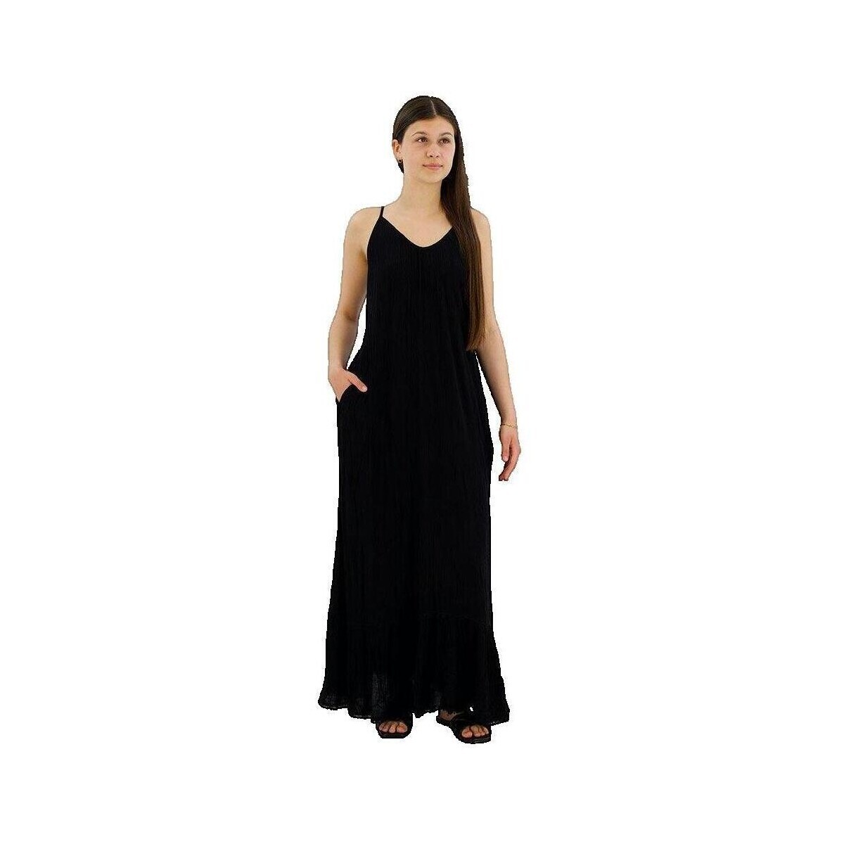 Superdry  Robe longue  sans manches  Černá