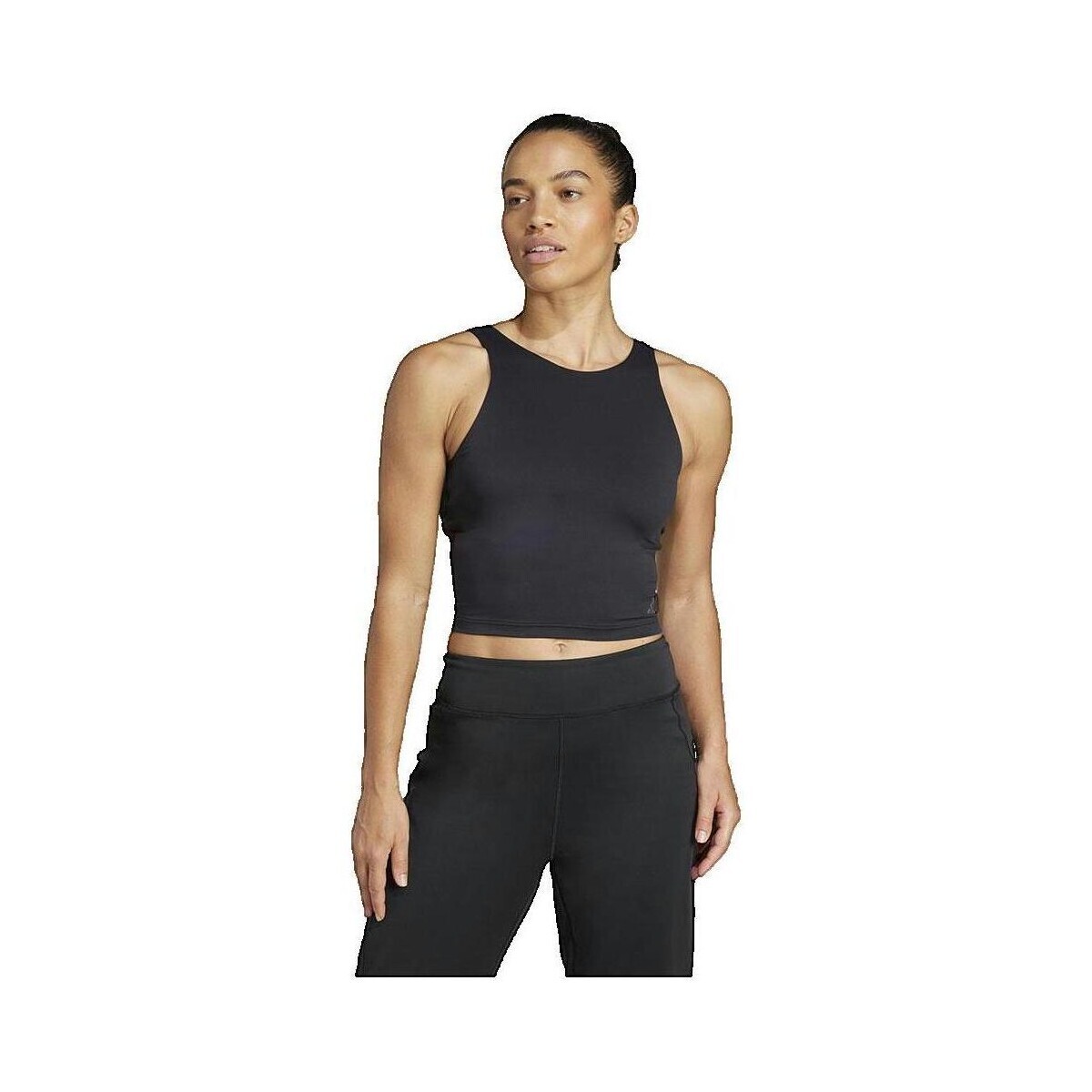 adidas  Débardeur  Yoga Crop Inner Shelf Bra  Černá