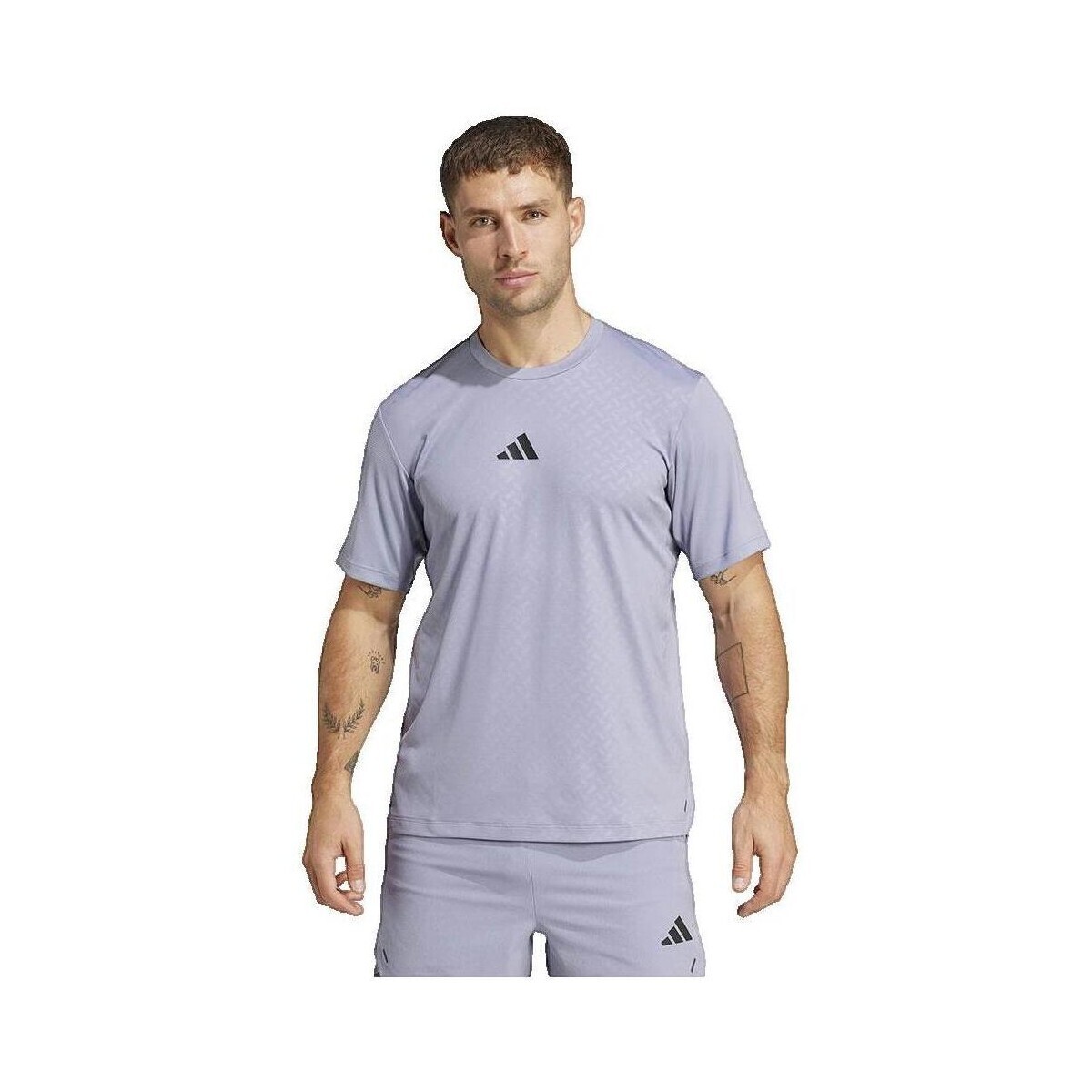 adidas  T-shirt  Power 3-Stripes slim fit  Šedá