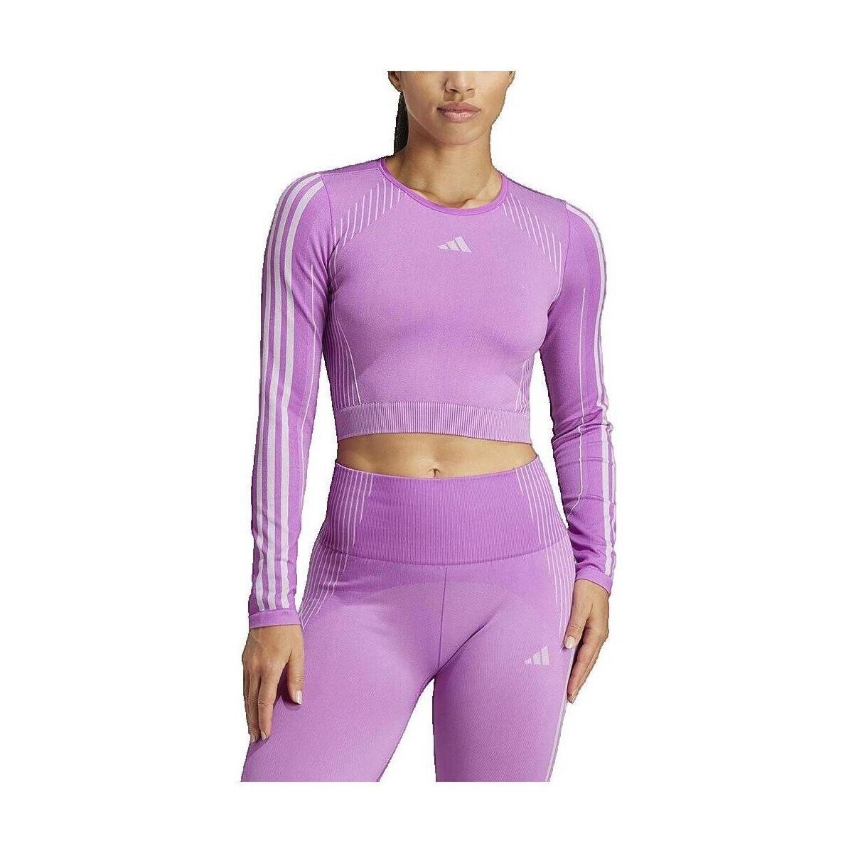 adidas  T-shirt manches longues  Knit coupe ajustée femme  ruznobarevne