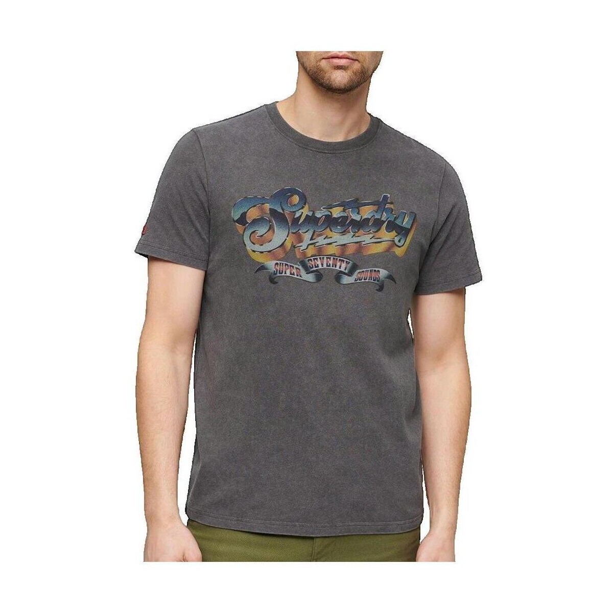 Superdry  T-shirt  Rock Graphic Band gris anthracite  Šedá