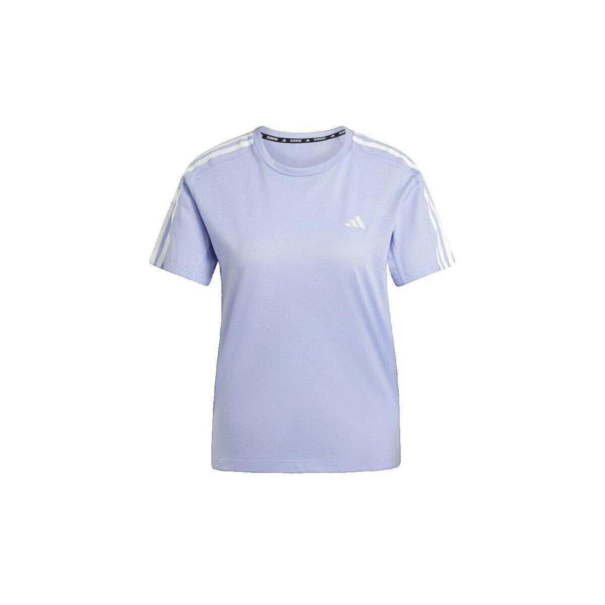adidas  T-shirt  Own The Run 3 Stripes  Fialová