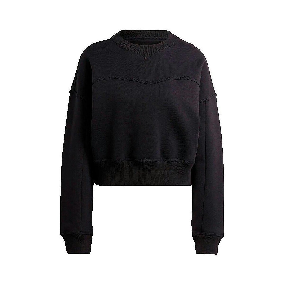 adidas  Sweat-shirt  coupe large col côtelé  Černá