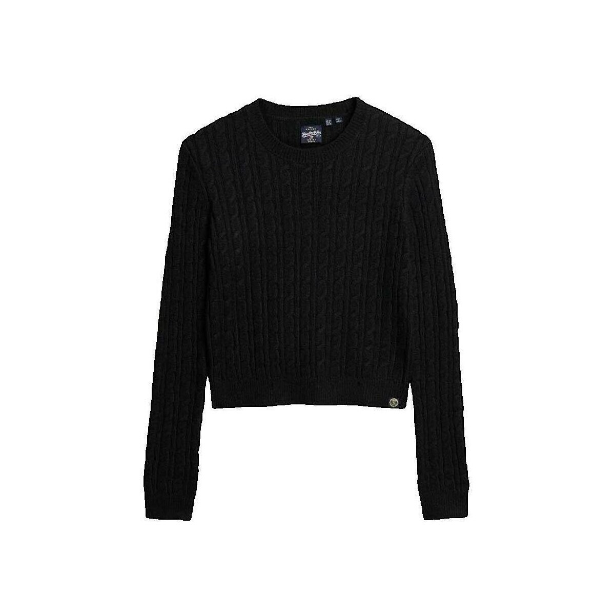 Superdry  Pull  Fitted Cable  Černá