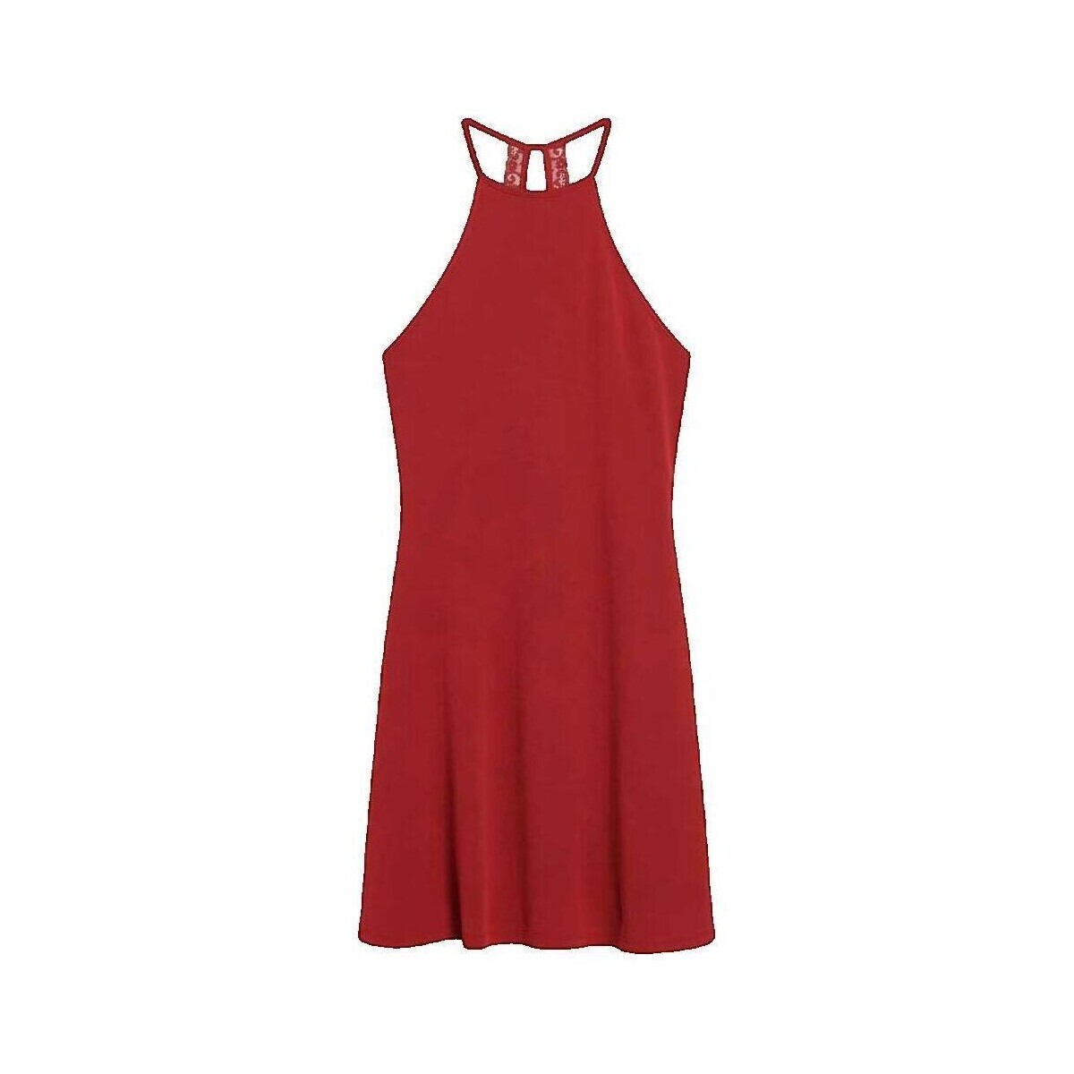 Superdry  Robe  midi sans manches fit   flare  Červená