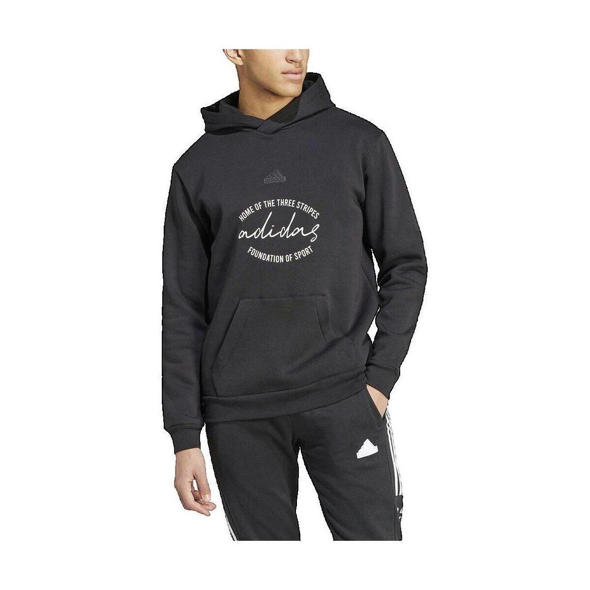 adidas  Sweat à capuche  Brand Love Fleece  Černá