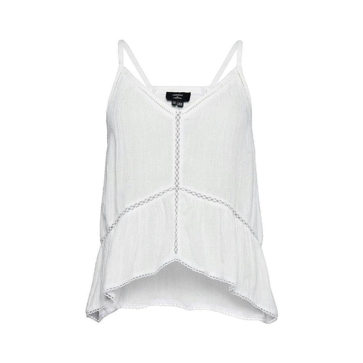 Superdry  Débardeur  Vintage Ladder Trim  Béžová