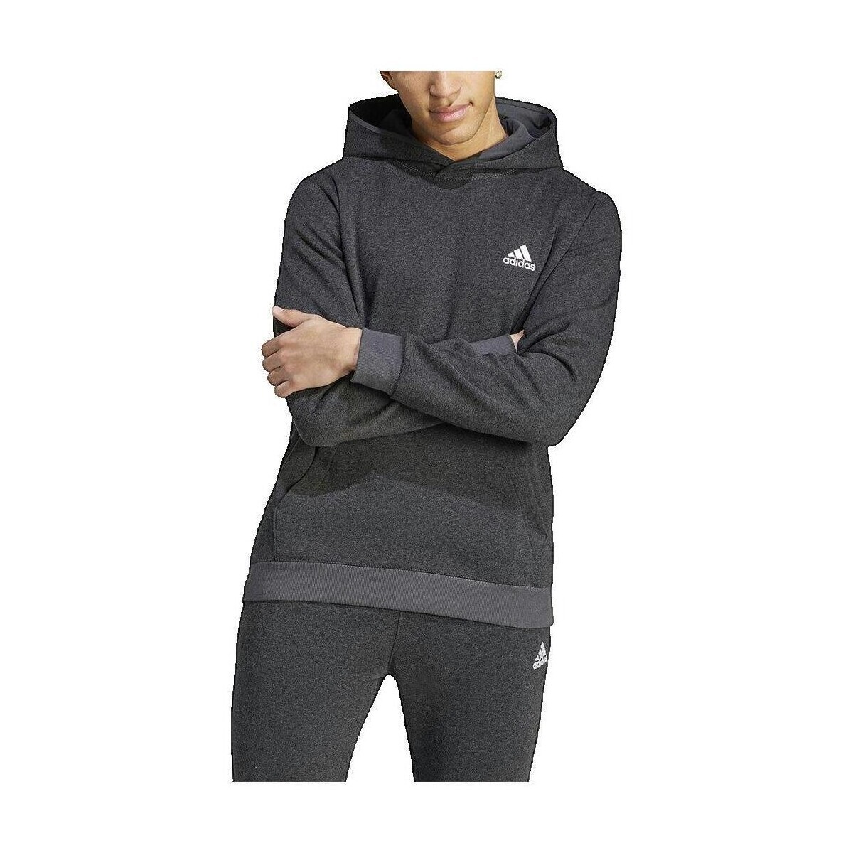 adidas  Sweat à capuche  Essentials Melange  Černá
