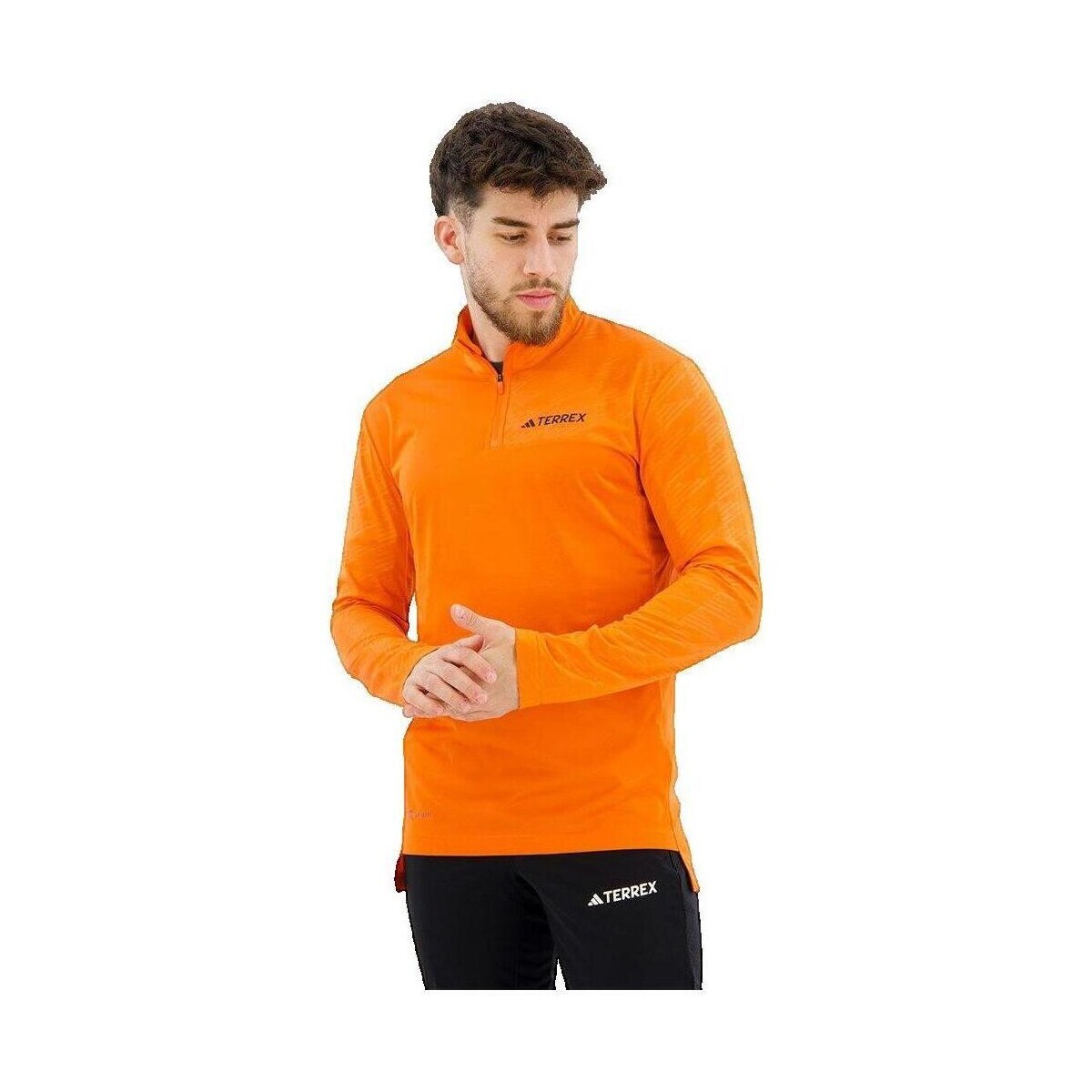 adidas  T-shirt  avec demi-zip orange  Oranžová