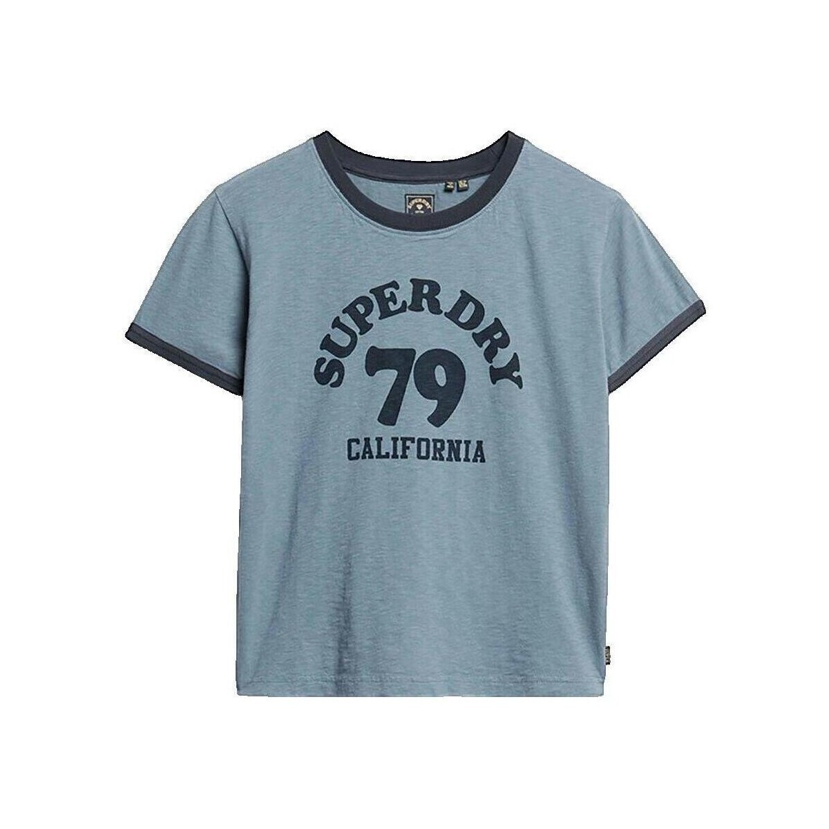 Superdry  T-shirt  ajusté Beach Graphic  Modrá