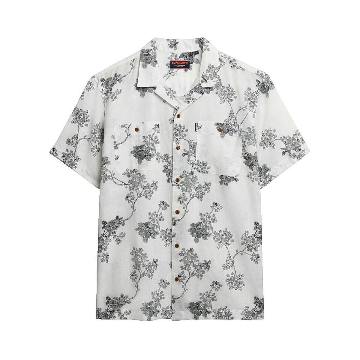 Superdry  Chemise  Beach manches courtes homme  Bílá