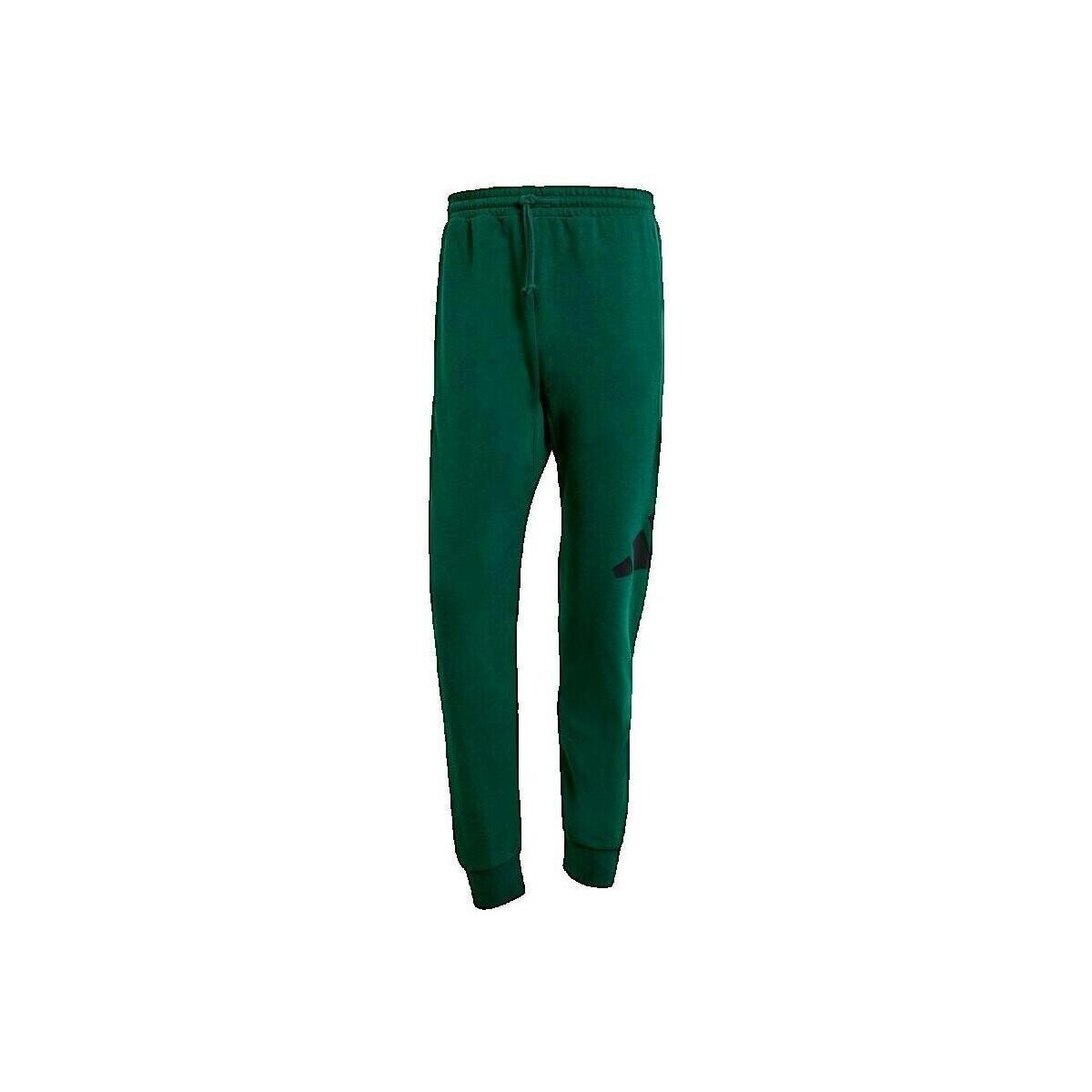 adidas  Pantalon  Essentials Big Logo French Terry Vert  Zelená