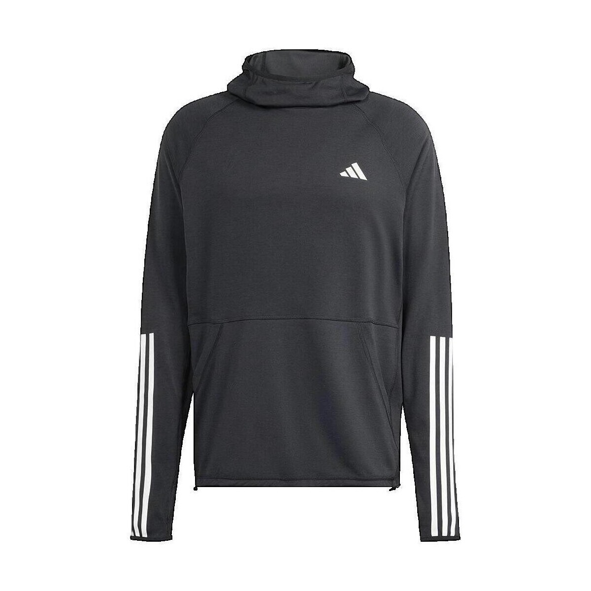 adidas  Sweat à capuche  Own the Run 3 Stripes  Černá