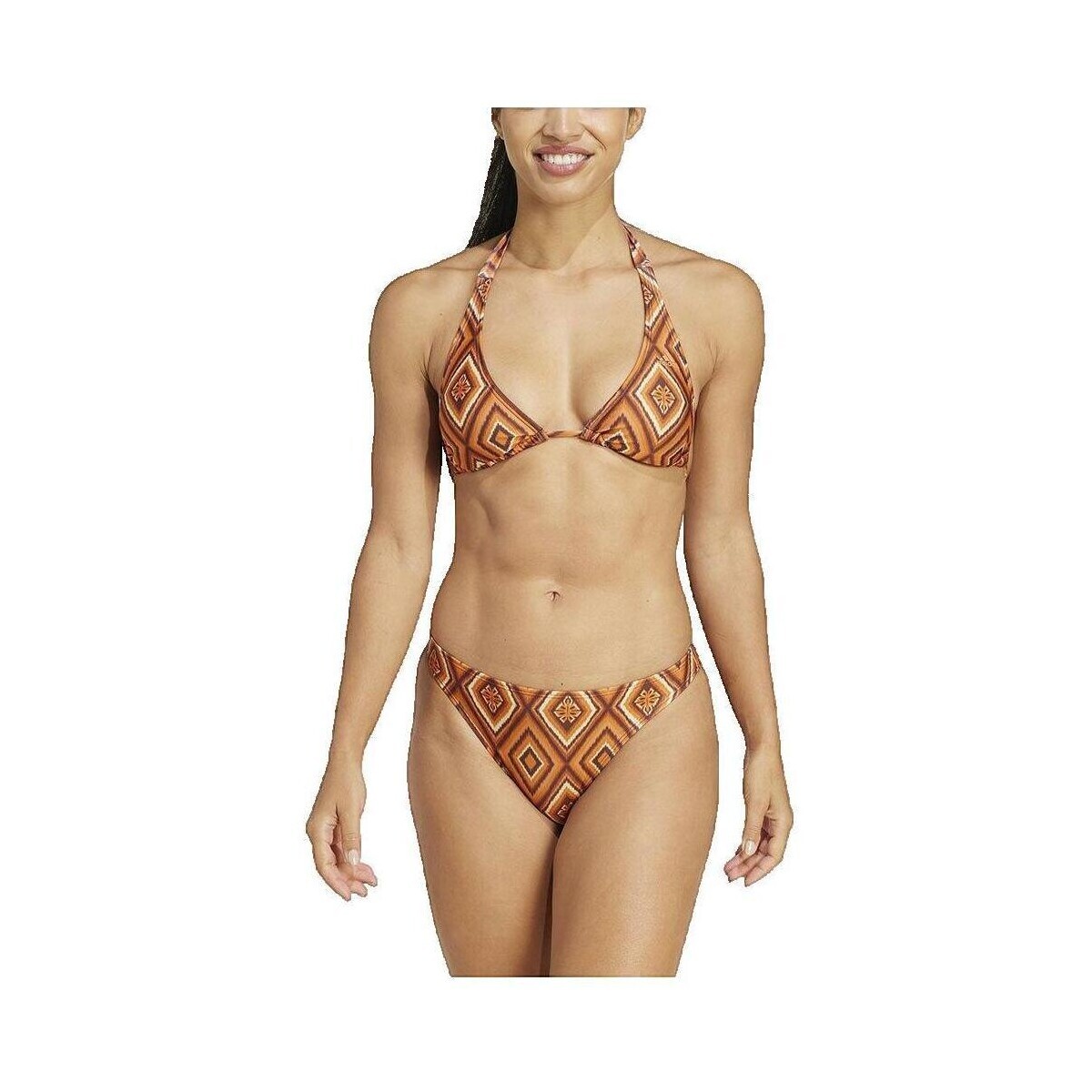 adidas  Maillot de bain 2 pièces  x FARM Rio marron  Hnědá