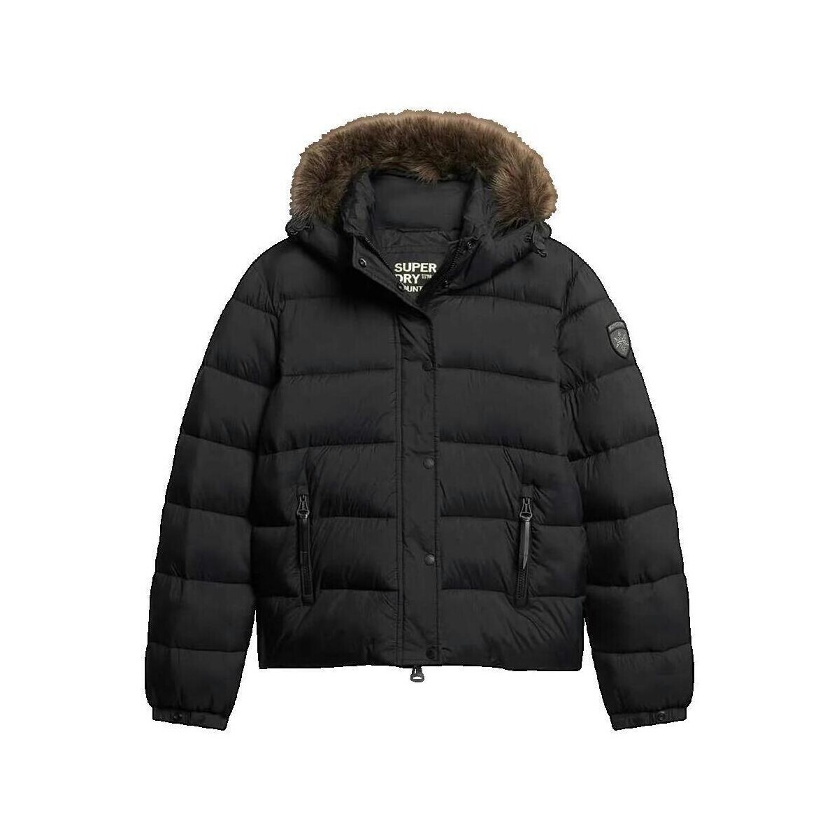 Superdry  Doudoune  courte à capuche zippée  Černá
