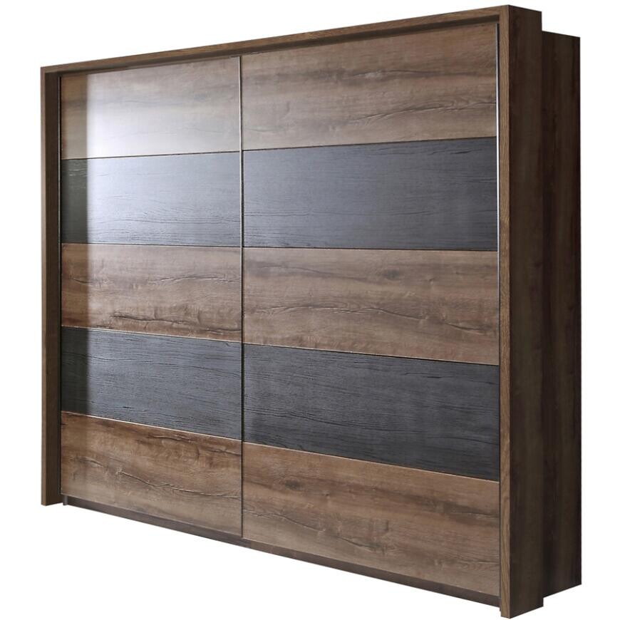 Skříň Chilly 220cm Ušlechtilý Dub / Černý Dub