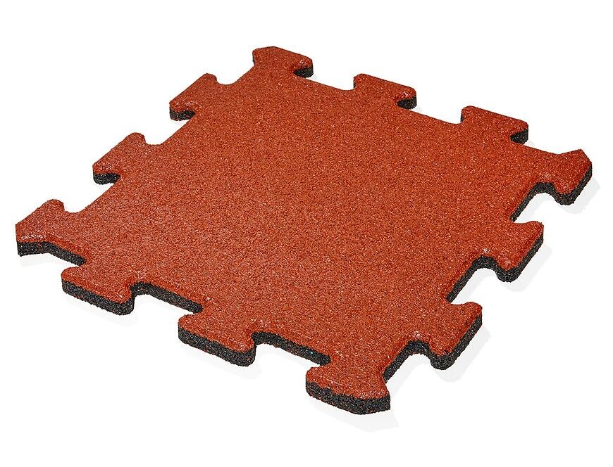 GUMOVÁ DLAŽBA MAX3 - červená puzzle 500x500x25mm