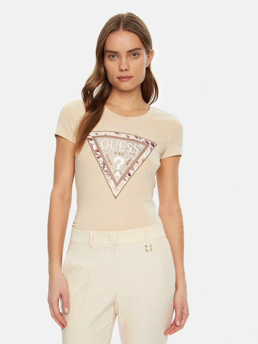Guess dámské béžové tričko W5RI22J1314 XS