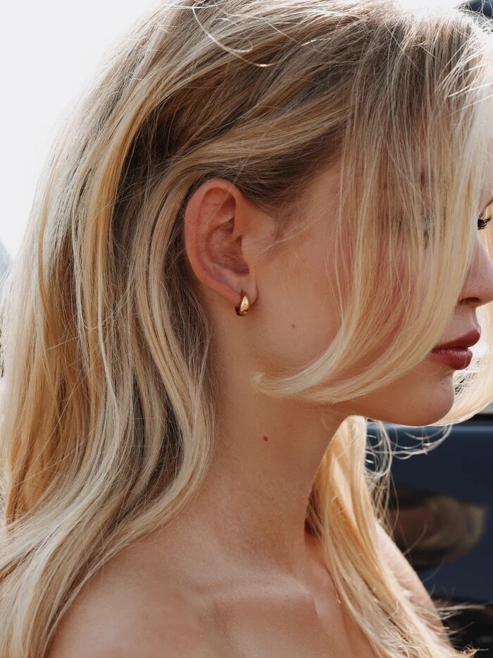 Furiosa Pozlacené kruhové náušnice Junkie SE-JUNKIEEARING-G 1,2 cm