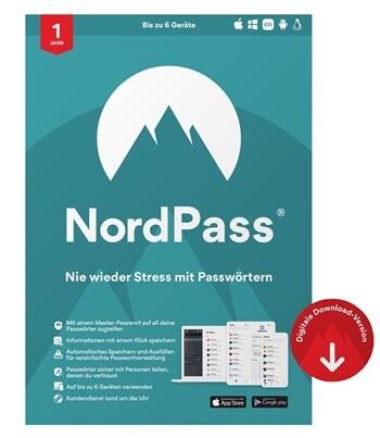 NordPass Premium - licence na předplatné (1 rok) - 6 zařízení
