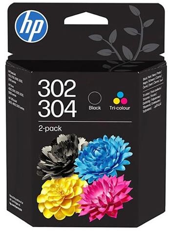 HP 302/304 Tri-color/Black Original Ink Cartridge, B82L1AE