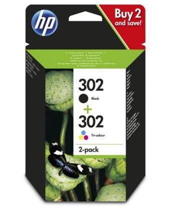 HP 302 Ink Cartridge Combo 2-Pack, X4D37AE