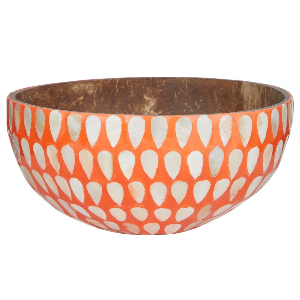 COCONUT Dekorační miska mozaika 14 cm - oranžová
