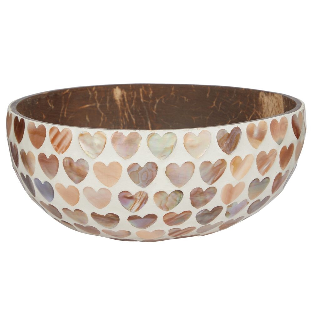 COCONUT Dekorační miska mozaika srdce 14 cm