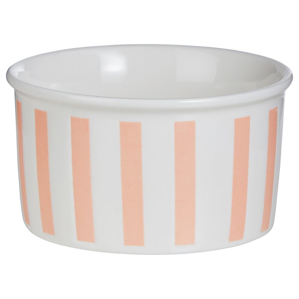 GELATO Pohár na zmrzlinu pruhy 120 ml - bílá/sv. oranžová