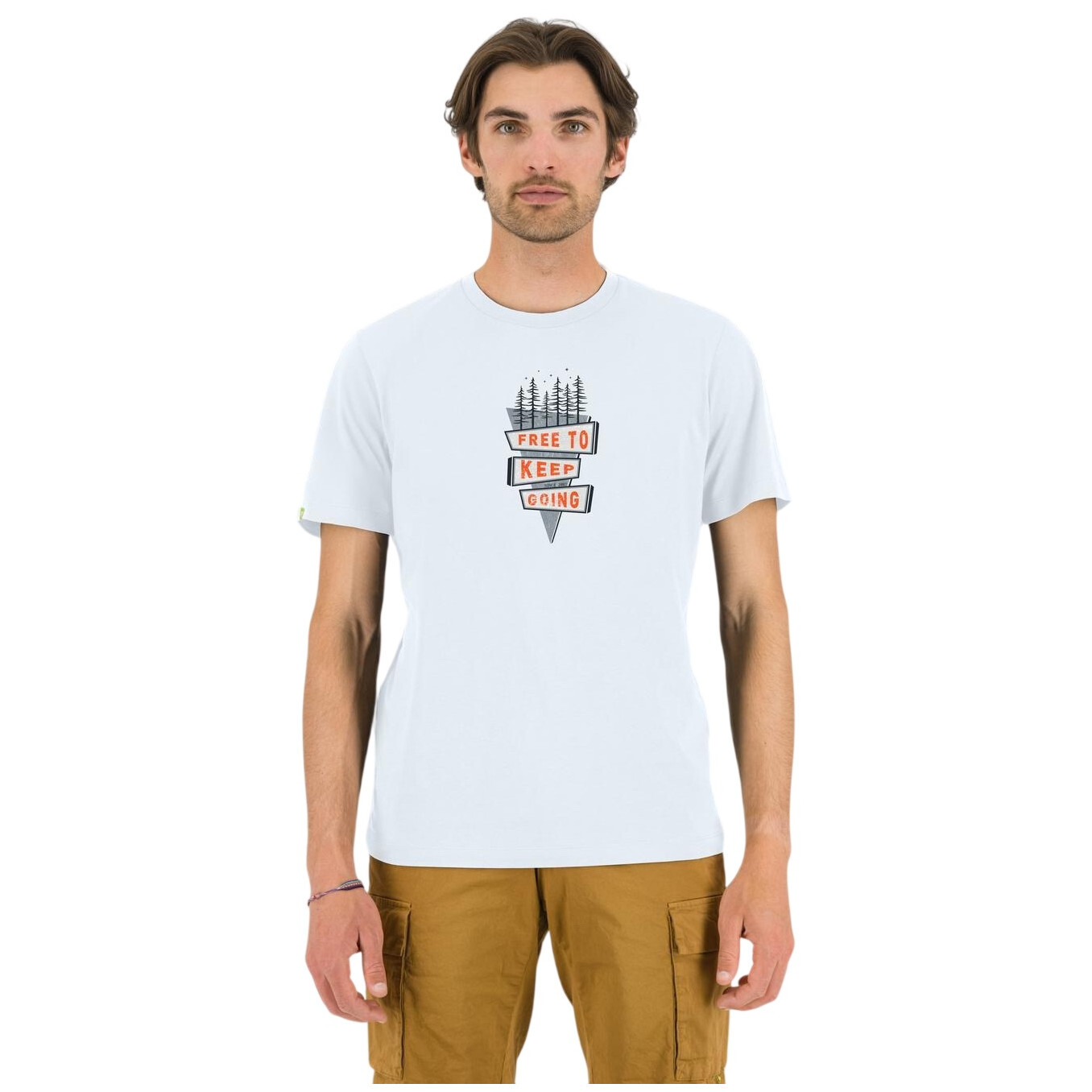 Pánské triko Karpos Outd. Trees T-Shirt Velikost: L / Barva: bílá