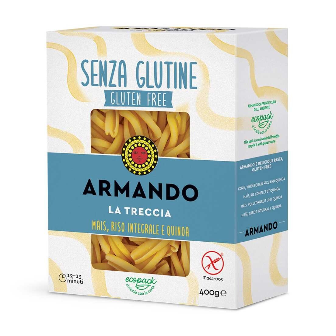 Těstoviny treccia 400 g, bez lepku, ARMANDO