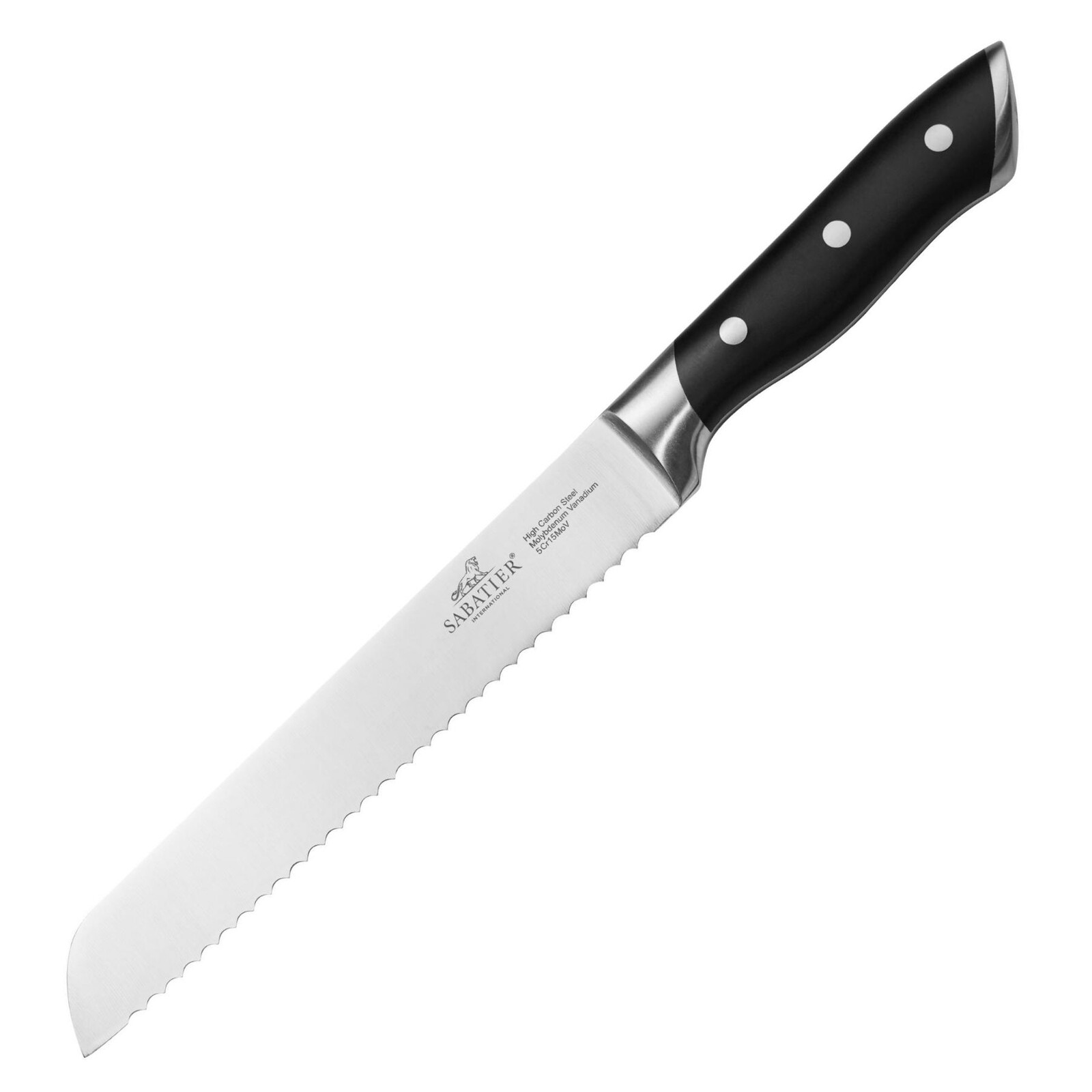 Nůž na chleba HERCULES INOX 20 cm, nerezové nýty, Lion Sabatier