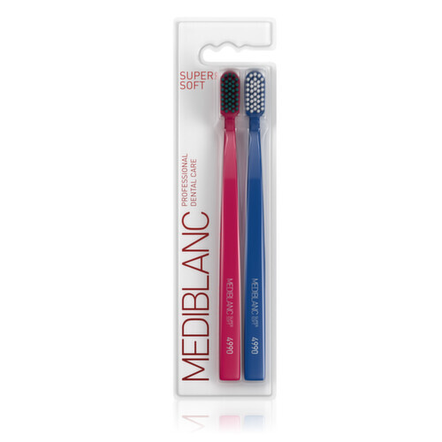 MEDIBLANC Super Soft 4990 Toothbrush Pink-Blue 2ks