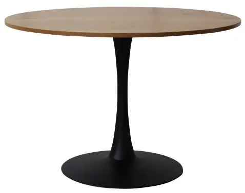 Kulatý jídelní stůl Ronduel, 110 cm, černý/dub