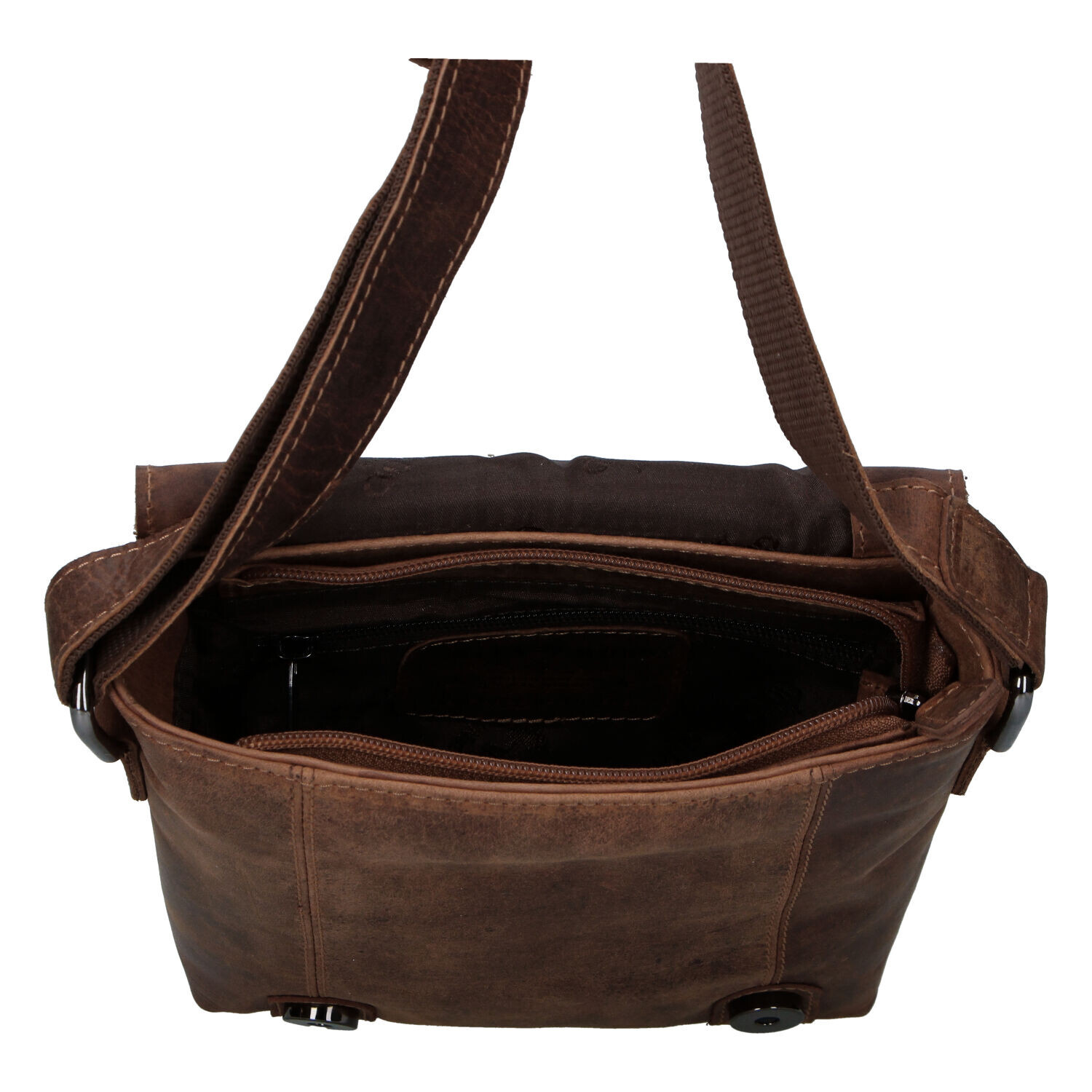 Menší kožená pánská crossbody Raul Green Wood, camel